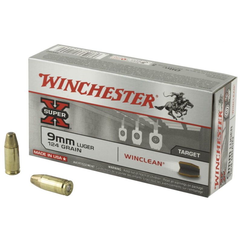 Winchester Ammunition Super X Winclean 9MM 124 Grain 50 Round Box