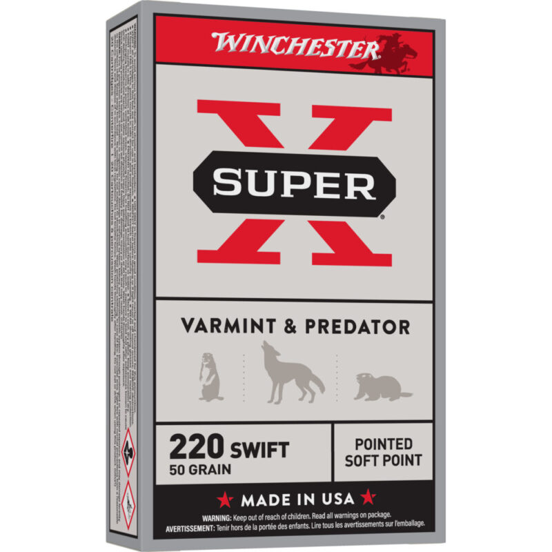 Winchester Ammunition Super-X 220 Swift 50 Grain 20 Round Box