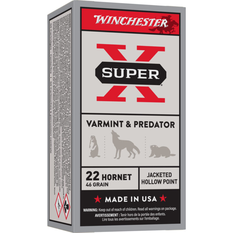 Winchester Ammunition Super-X 22 Hornet 46 Grain 50 Round Box
